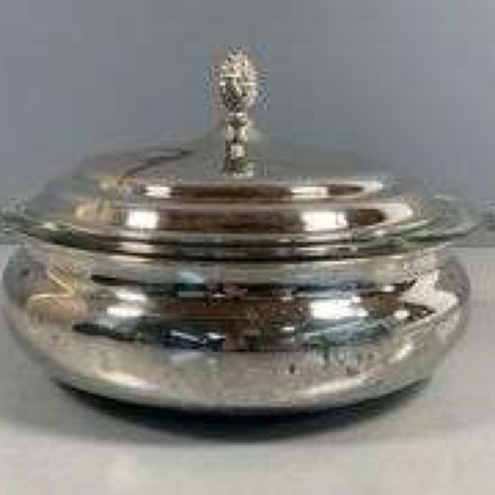 Elegant Silver Serveware Dish and Tea/coffee set with beautiful serving platter